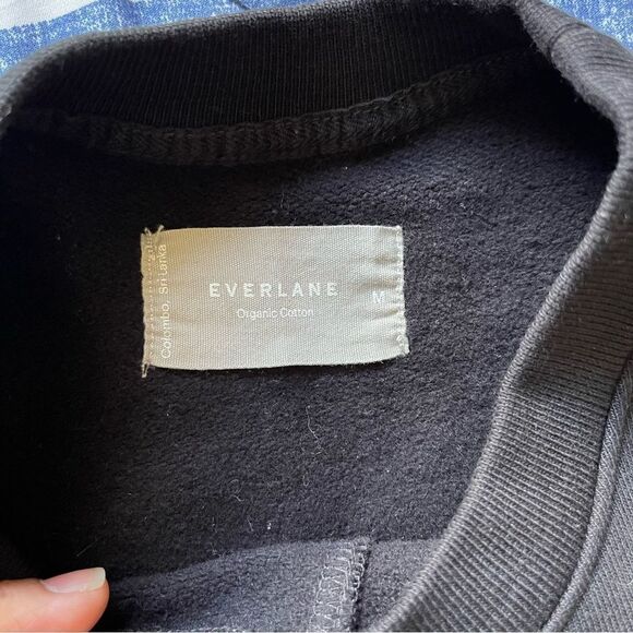 Everlane Black Track midi dress organic cotton size Medium NWOT - Picture 6 of 7